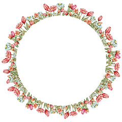 watercolors digital frames Garden Friends: Bunnies and Hedgehogs
