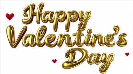 Happy Valentine's Day text on white background