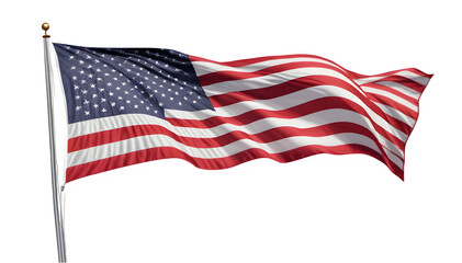 Obraz premium Celebrate the 4th of July, America’s Independence Day! Check out this American flag waving on a transparent background. Perfect for your sale, discount, or ad