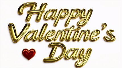 Happy Valentine's Day text on white background