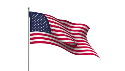 Obraz premium Celebrate the 4th of July, America’s Independence Day! Check out this American flag waving on a transparent background. Perfect for your sale, discount, or ad