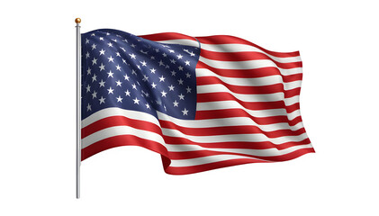 Obraz premium Celebrate the 4th of July, America’s Independence Day! Check out this American flag waving on a transparent background. Perfect for your sale, discount, or ad