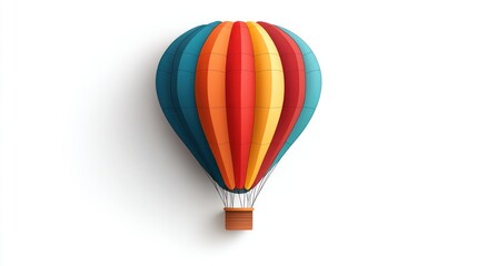 Fototapeta premium Colorful hot air balloon illustration.