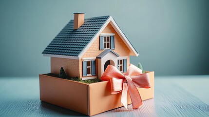 Gifting a dream home model home decor indoor minimalist close-up