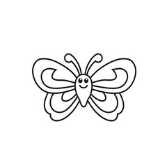 Detailed Black and White Decorative Butterfly Design for Coloring Books