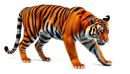 Fototapeta premium tiger isolated on white background
