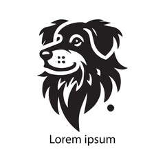 A set of black dog logo design silhouettes isolated on a white background. Vector illustration 