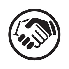 Simple Vector Illustration of a Business Handshake