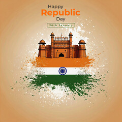 Indian republic day social media post template