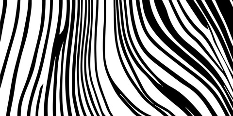 Black and white background wavy optical illusion illustration wave texture, abstract motion, Zebra Animal Print Wallpaper Background wavy optical illusions. Black & white wavy design graphic work
