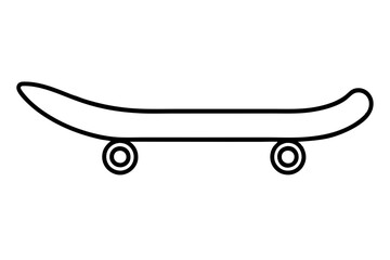 Skateboard Line Icon Vector (SVG) – Sports & Outdoor Design

