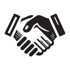 Obraz premium Simple Vector Illustration of a Business Handshake