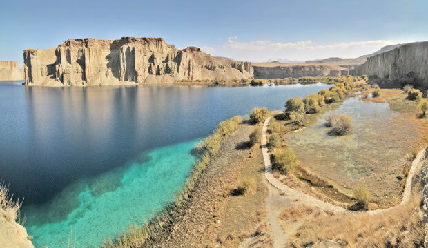 Band-e Paneer Lake in Afghanistan's Band-e Amir National Park