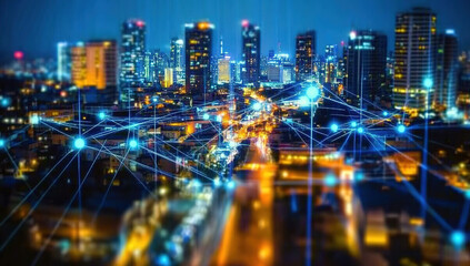 Array of Electric Meters Reflecting Urban Energy Infrastructure