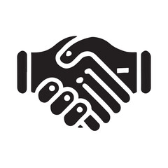 Obraz premium Simple Vector Illustration of a Business Handshake