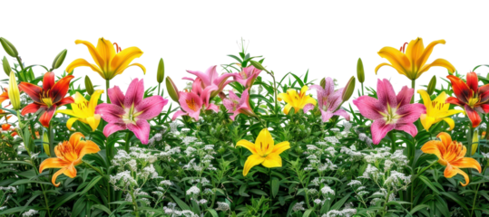 PNG Asiatic lilies flowers landscape garden asteraceae.