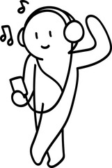 Listening to Music Doodle.