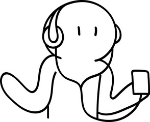 Listening to Music Doodle.