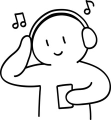 Listening to Music Doodle