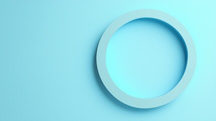 Fototapeta premium Fresh Empty Circle on Soft Blue Background