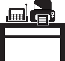 Fax and Printer on Table