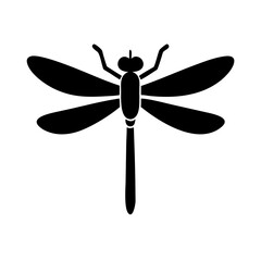 Minimalist Dragonfly Silhouette Vector Design