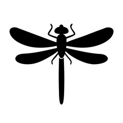 Minimalist Dragonfly Silhouette Vector Design