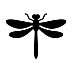 Minimalist Dragonfly Silhouette Vector Design