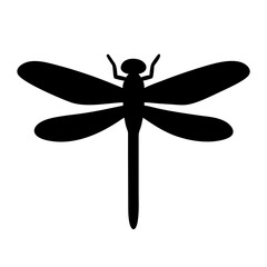 Minimalist Dragonfly Silhouette Vector Design