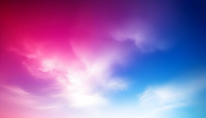 Fototapeta premium Dreamy, colorful sky background with pink, purple, and blue hues. Ideal for designs needing a soft, ethereal feel.