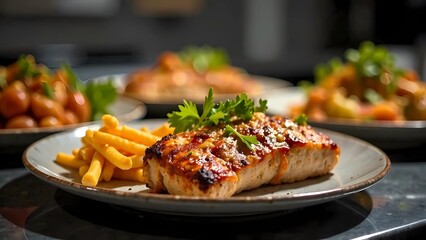 Different hearty dishes on the kitchen table