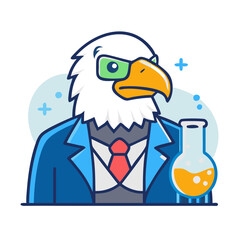 Professional Eagle Illustration for Science Campaigns