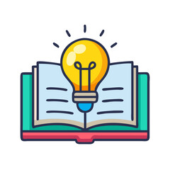 Stock Learning Graphic: Inspiration and Knowledge in One Icon"