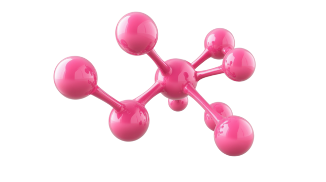 3D molecule structure isolated on white background 