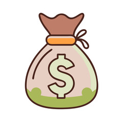 The Symbol of Wealth: Money Bag Illustrations for Branding"