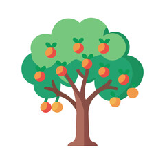 Creative Fruit Tree Vectors for Nature and Farming Projects