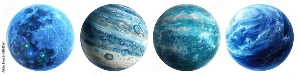 Canvas Prints astronomy planet png cut out element set, transparent background