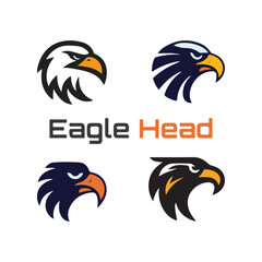 Obraz premium Detailed vector illustration of an eagle head with a fierce and determined expression, perfect for logos or designs. 