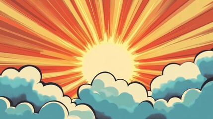 Fototapeta premium Retro Comic Effect Background Vector