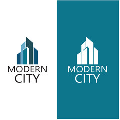 Fototapeta premium modern city, advanced city logo, environmentally friendly, advanced technology, future buildings