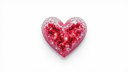 Fototapeta premium Heart Background Valentine's Day AI Art