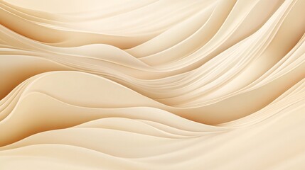 Obraz premium Abstract Beige Wavy Background with Elegant Curves and Flowing Lines Creating a Minimalistic and Modern Design, Perfect for Interior Decor, Graphic Design, or Art Concepts