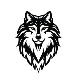 wolf head vector