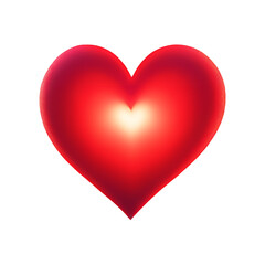 red heart isolated on white