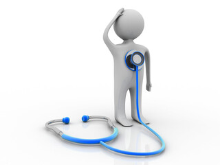 3d illustration patient treatment concept

