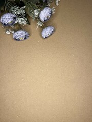 background with bouquets of flowers