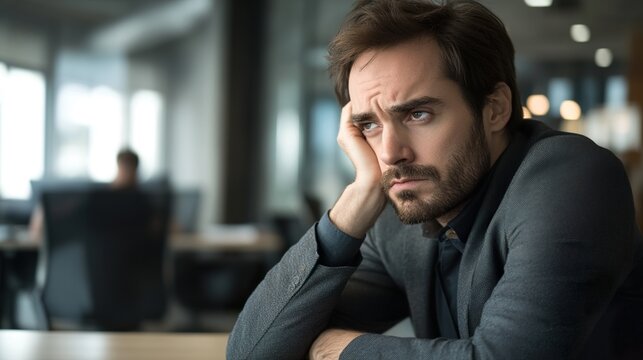 Frustrated person in work uniform feeling overwhelmed by tasks, representing workplace stress and challenges in professional environments.