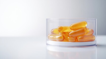 Transparent Container of Soft Gel Capsules