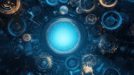 Futuristic Abstract Design with Central Glow