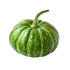 green pumpkin isolated on white